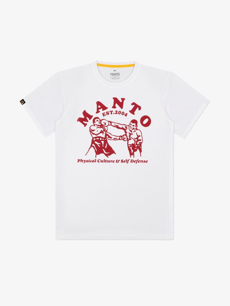 MANTO boxeo tshirt- white